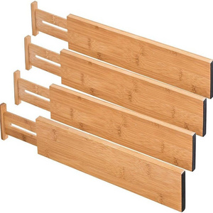 Wholesale Drawer Dividers Bamboo Separators Organization Expandable Organizers For Kitchen Bedroom Bathroom Dresser Office