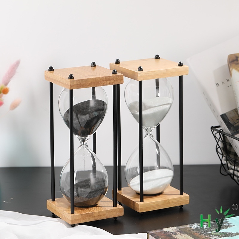 HONGHAO China suppliers hourglass factory Four-pillar colored sand clock egg timer 30 minute 60 minute hourglass