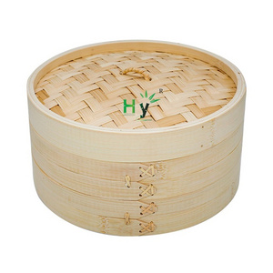 HONGHAO Wholesale Chinese Cheap Multi-function Dumplings Fish Rice Steamer Steam Pot Bamboo Steamer Basket With Lid