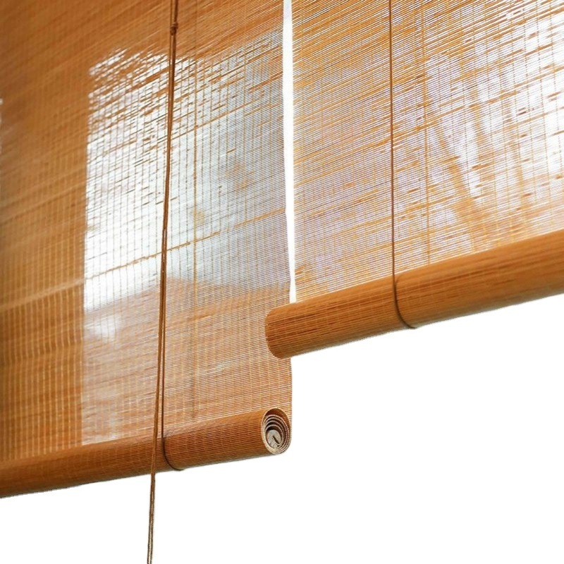 2023 Newest Hot Natural Bamboo Blinds Window Curtain Woven Roll-up Blind