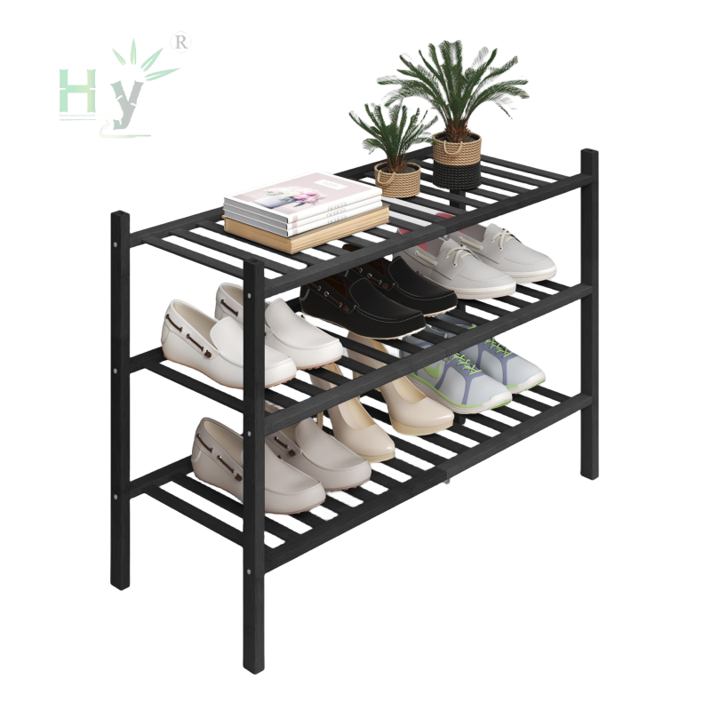 HONGHAO 2-Tier Shoe Rack for Closet, Stackable Shoes Rack Organizer Free Standing Shoe Shelf for Entryway And Closet Hallway