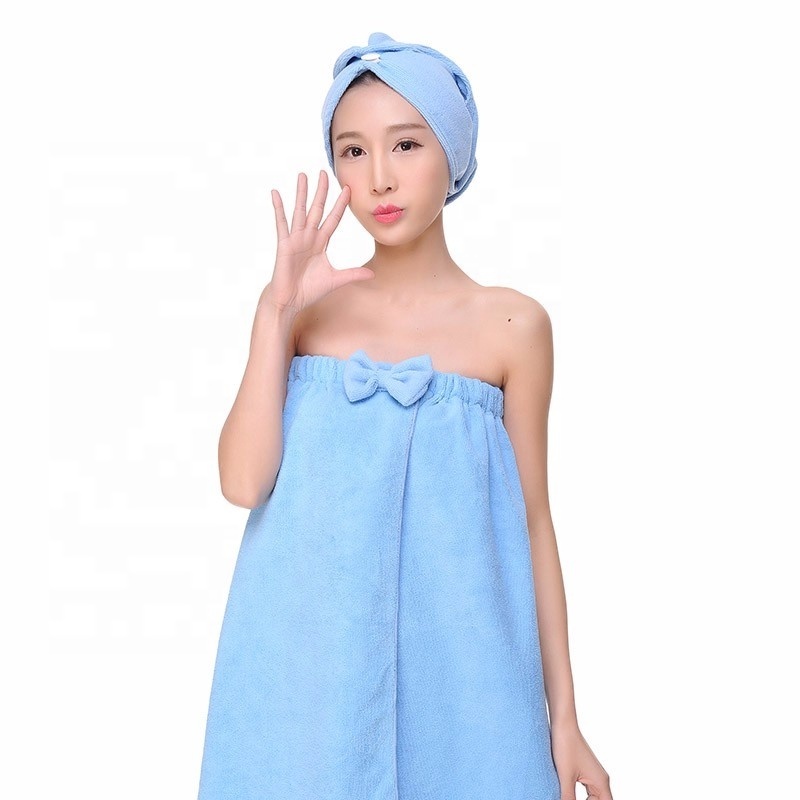 Eco friendly Bathroom Women Bath Towel Wearable Super Shower Wrap, Womens Bath Wrap,Bath Skirt Dry hair towel