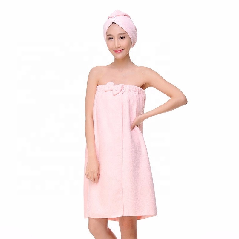 Eco friendly Bathroom Women Bath Towel Wearable Super Shower Wrap, Womens Bath Wrap,Bath Skirt Dry hair towel