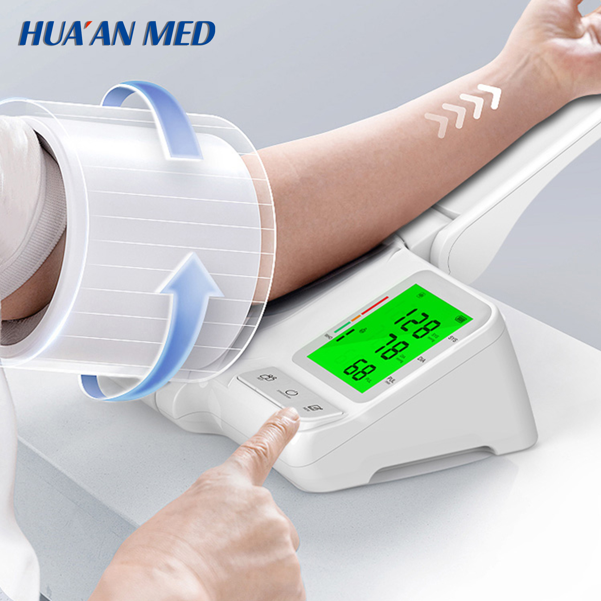 Arm Barrel Desktop Hospital Tunnel Type Electronic BP Tensiometros Digital Blood Pressure Sphygmomanometer Machine Monitor