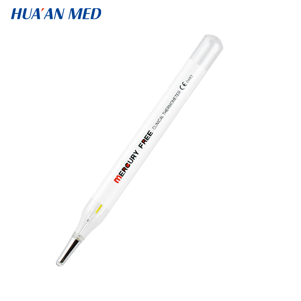 Wholesale Easy Shake-Down Non-toxic Oval Shape Ecological Glass Oral Armpit Clinical Medical Galinstan Gallium Thermometers