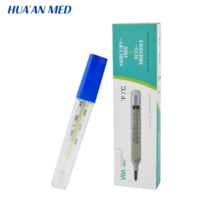 HUAAN New Arrivals Medical Device Supplies Clinical Non Mercury Free Gallium Mercurio Rectal Armpit Fever Glass Thermometers