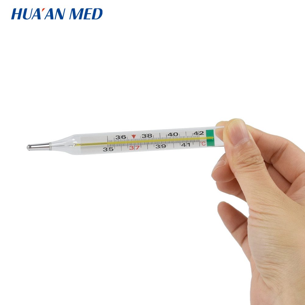 HUAAN New Arrivals Medical Device Supplies Clinical Non Mercury Free Gallium Mercurio Rectal Armpit Fever Glass Thermometers