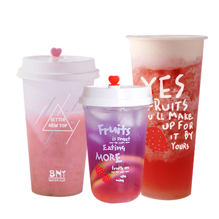 2023 22oz 32oz disposable party shaker cup biodegradable pp plastic coffee cups with lids