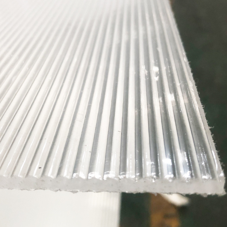 Clear Linear Textured Acrylic Sheet, 2 - 12 mm thick Stripe Textured Ribbed Striped corrugated Acrylic sheet panel board