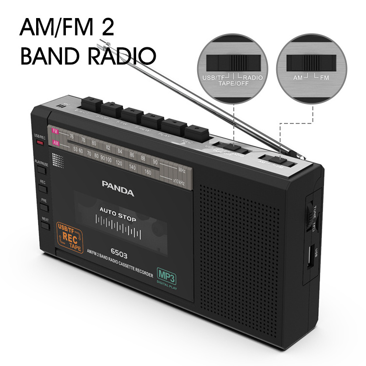 Factory hot sale tape am fm Radio portable Audio Wholesale Mechanism Portables Retro Recorder Radio Cassette Player