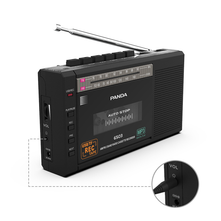 Factory hot sale tape am fm Radio portable Audio Wholesale Mechanism Portables Retro Recorder Radio Cassette Player