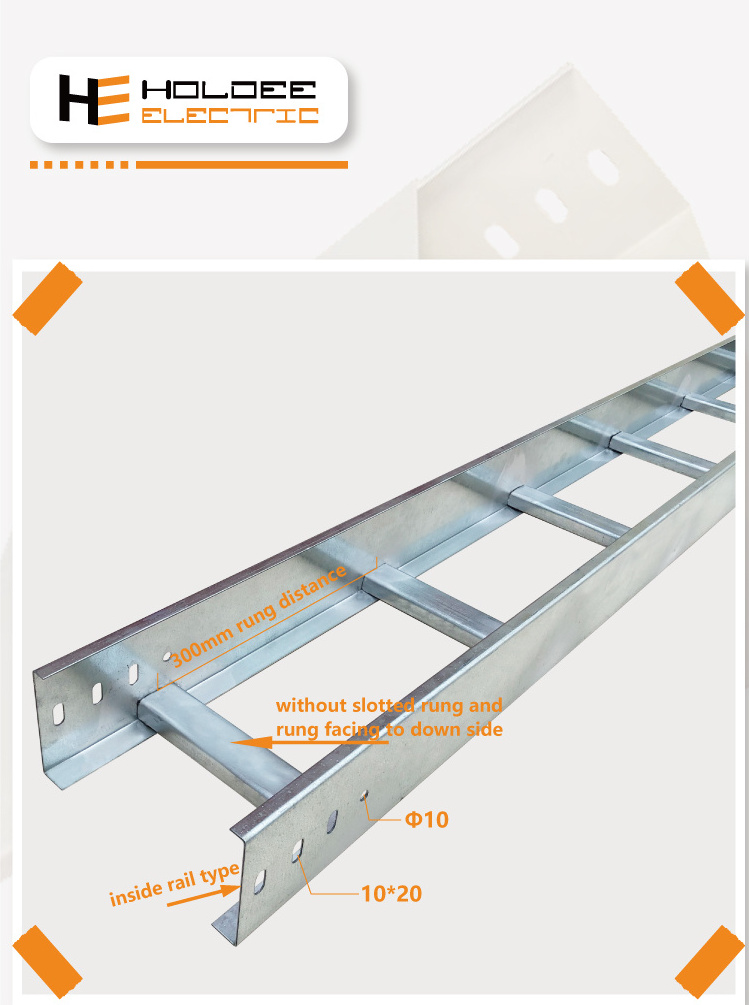 Hongyi 200*100*1.2  best price galvanized ladder rack cable tray with accessories