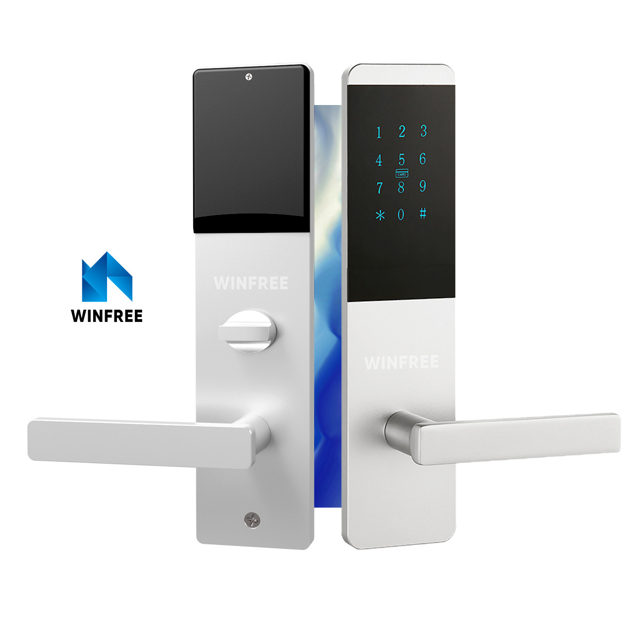 WINFREE Digital Commercial Outdoor Password Rfid Door Lock Electronic Door Lock Intelligent Lock