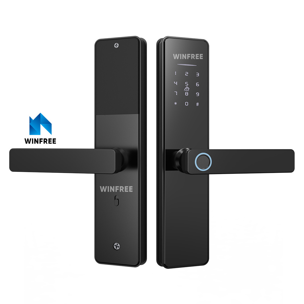 WINFREE Smart Bedroom Wifi Tuya Electronic Intelligent Digital Fingerprint Smart Door Lock