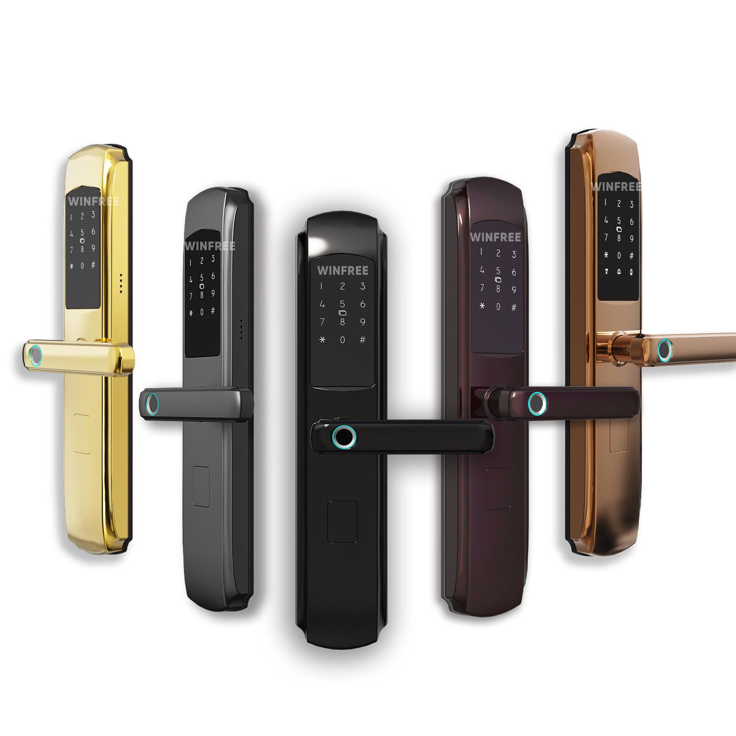 Guangdong WINFREE Gate Lock TTLock Bluetooth Mobile Smart Fingerprint Door Lock For Airbnb Condo Apartment Project