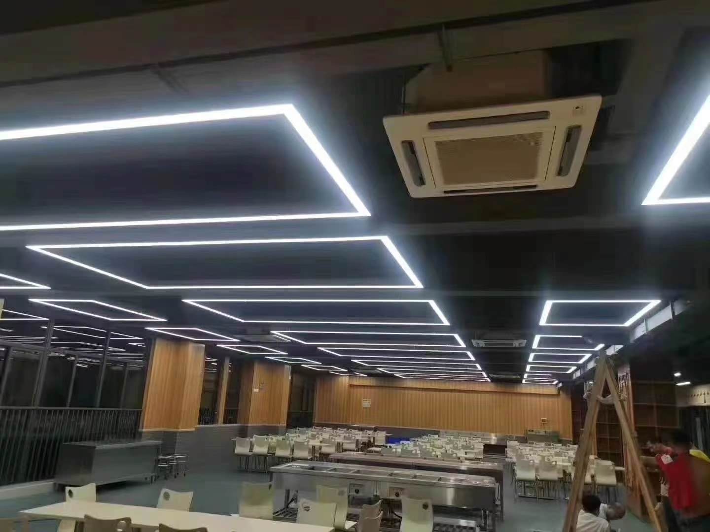 Morden Style Seamless Splice Linear Light Commercial Lamp Led Strip Light Ceiling Light For Gym Office Shopping Mall