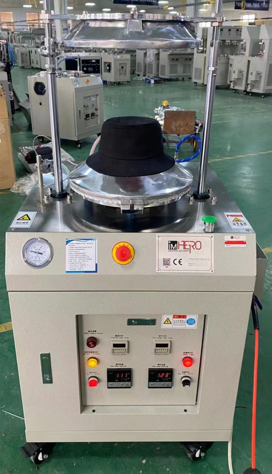 Automatic single head bucket hat ironing machine small type Fisherman's hat blocking machine hat making machine