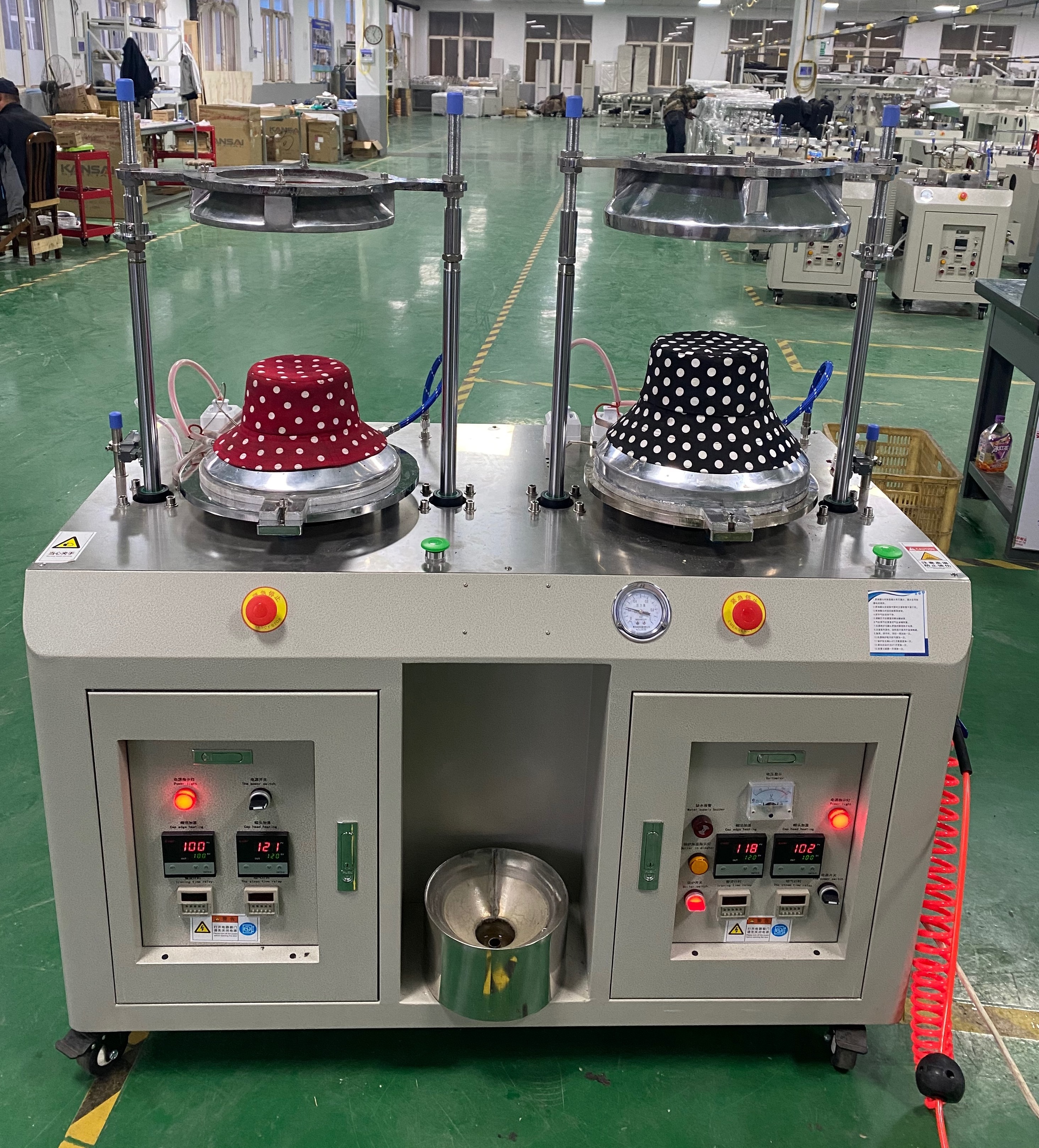 IMHERO single&double heads cap ironing machine automatically hat blocking for bucket hat beret fedora hat ironing