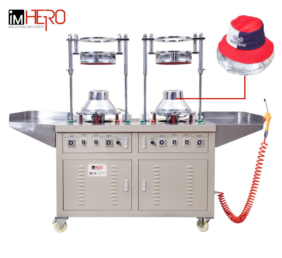 IMHERO single&double heads cap ironing machine automatically hat blocking for bucket hat beret fedora hat ironing