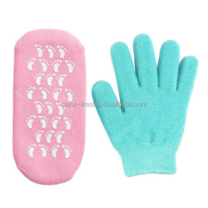 soften repairing dry cracked hands feet skin care gel socks moisture socks spa socks and gloves moisturizing gloves