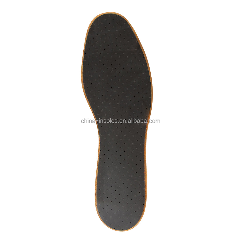 Custom man woman tan flat shoe inserts comfort sheepskin leather foot insoles sheet