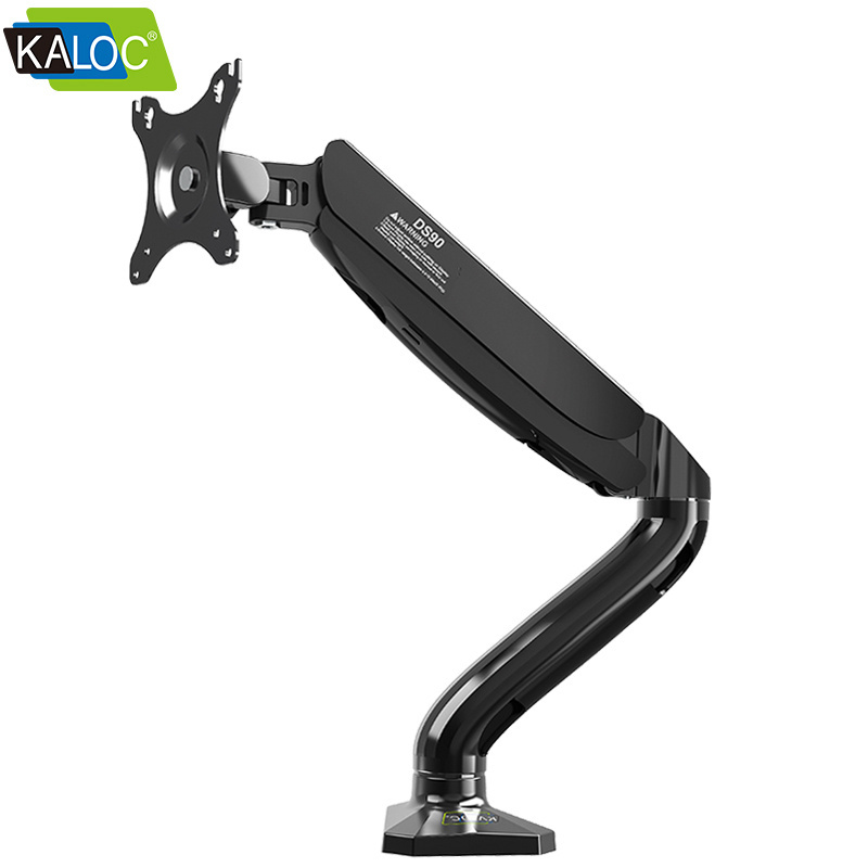 KALOC DS90 Monitor Mount With Single Arm Gas Spring Monitor Bracket Desk Mount Using For 17-32 inches