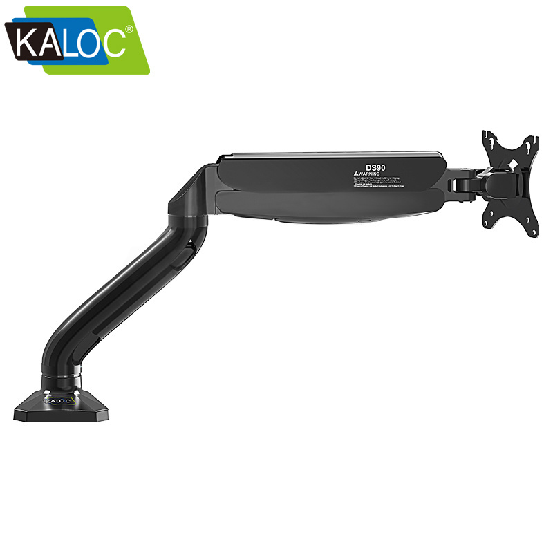 KALOC DS90 Monitor Mount With Single Arm Gas Spring Monitor Bracket Desk Mount Using For 17-32 inches