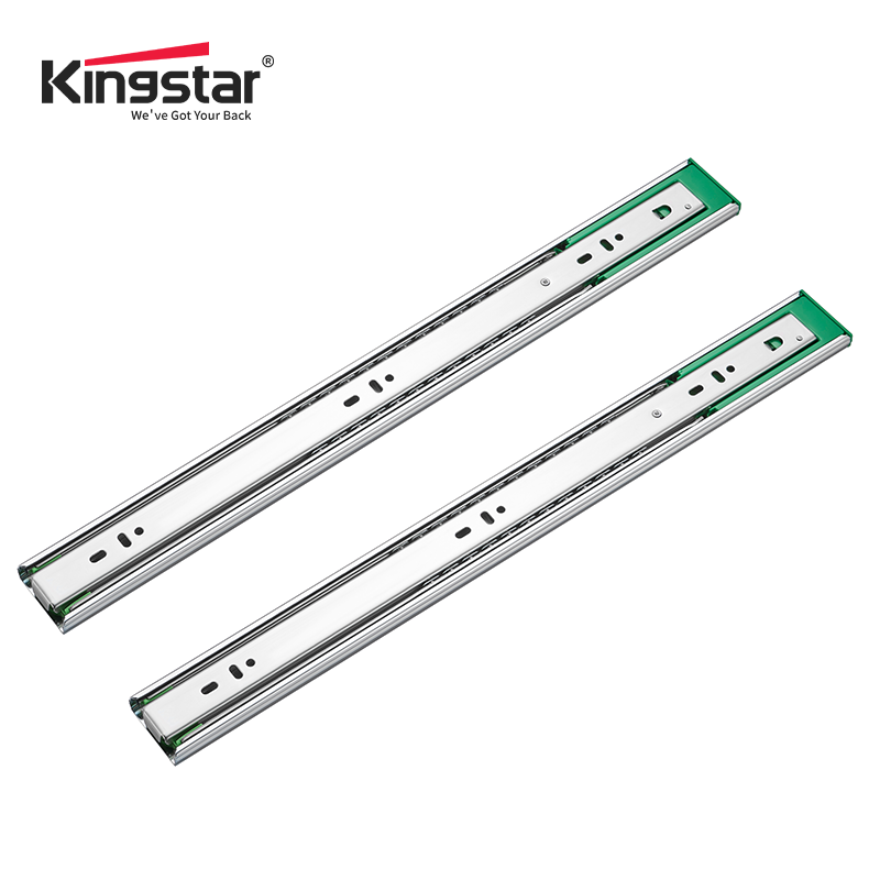 Kingstar furniture hardware 12inch 14 inch kitchen cabinet 3-fold telescopic ball bearing full extension drawer slides