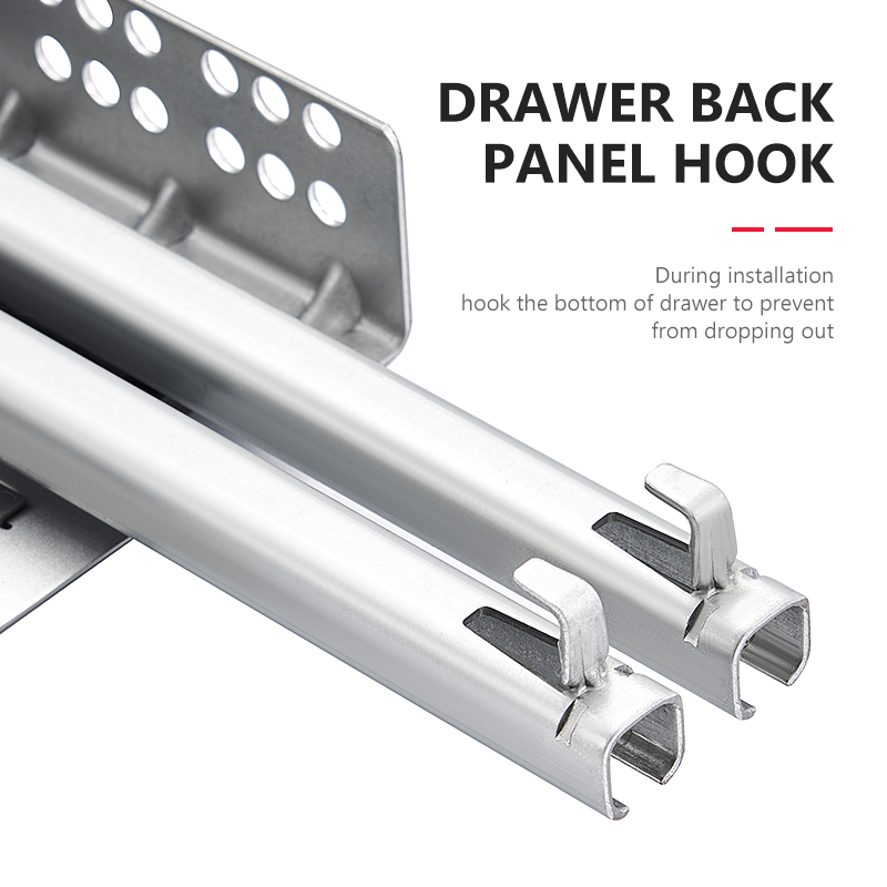 Low price durable galvanized steel push to open quadro undermount drawer slide for hotel