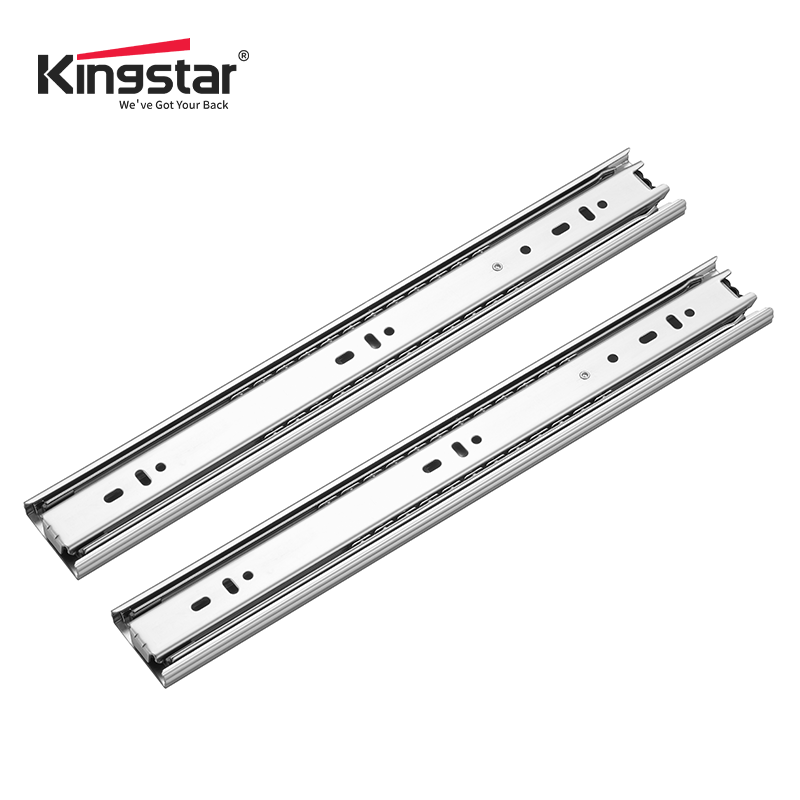 Smooth 45mm Width Full Extension Undermount Ball Bearing Cabinet Locking Drawer Slides For Home