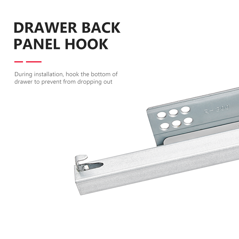 Drawer Guides Channel 3D Adjustable Soft Closing Undermount Heavy Duty Full Extension Metal Rail Drawer Slide