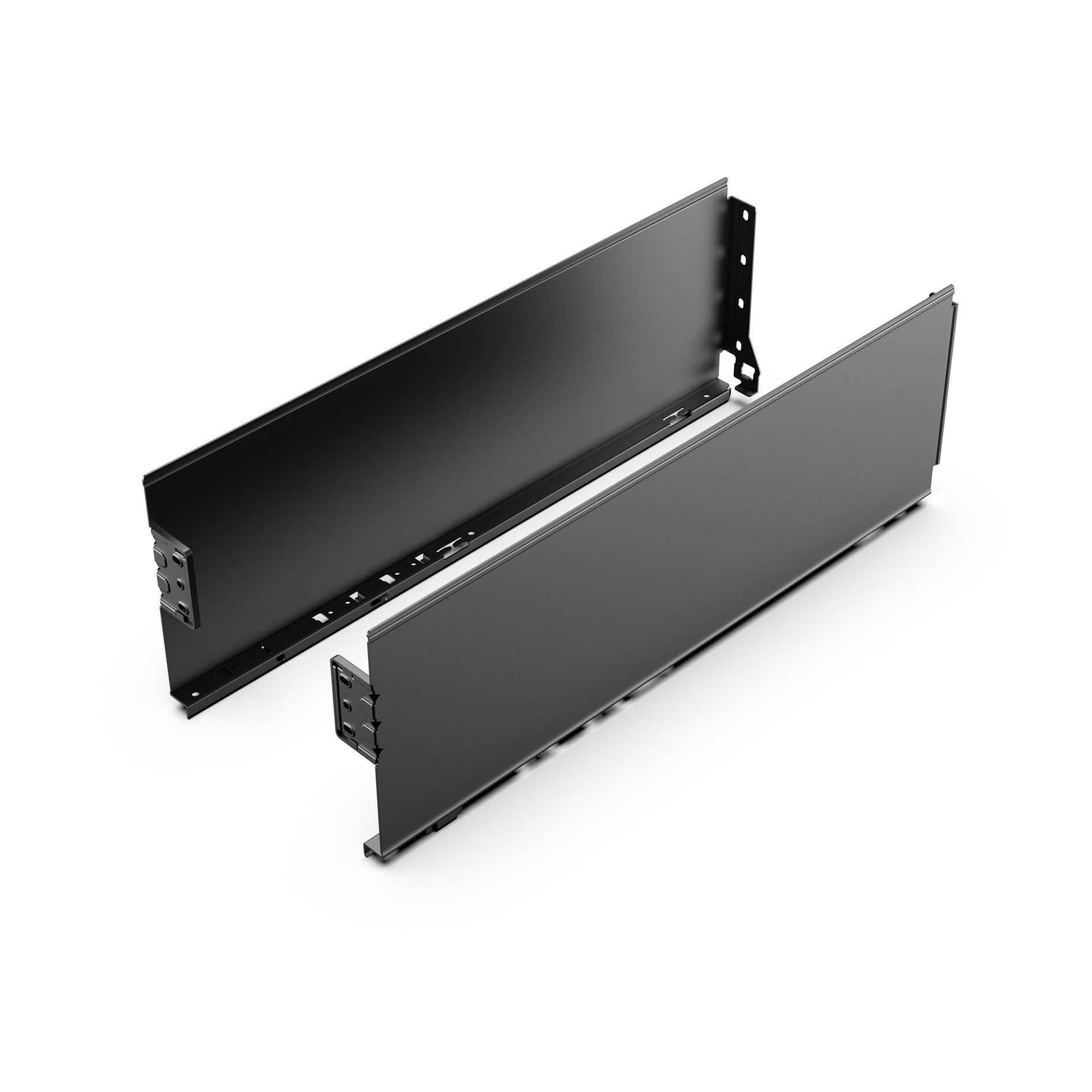 Metal Slim Drawer Box H150mm Ultra Thin Side Wall with Soft Close Undermount Drawer Slides