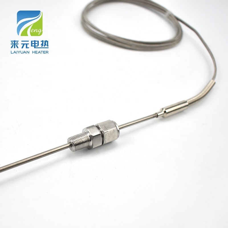 Laiyuan Customized RTD PT100 Small Oil Temperature Sensor WZP 3 Wire Pt100 Thermocouple With Leading Cable