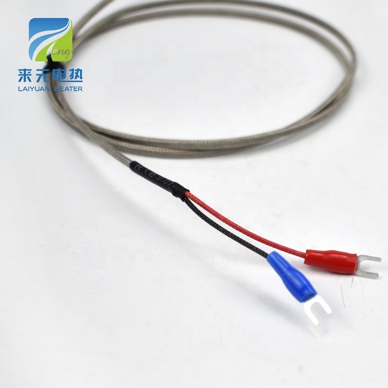 Laiyuan Customized RTD PT100 Small Oil Temperature Sensor WZP 3 Wire Pt100 Thermocouple With Leading Cable