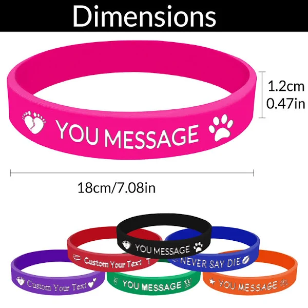 Personalized Custom  Embossed Dual Layer Silicone Election Wristband personalised Logo Printing Layer Silicon Wristband