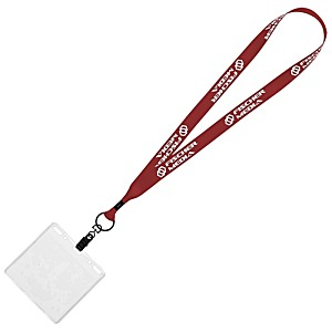 Promotional  Custom printable logo neck retractable id badge reel plastic ID Card Holder  Lanyards