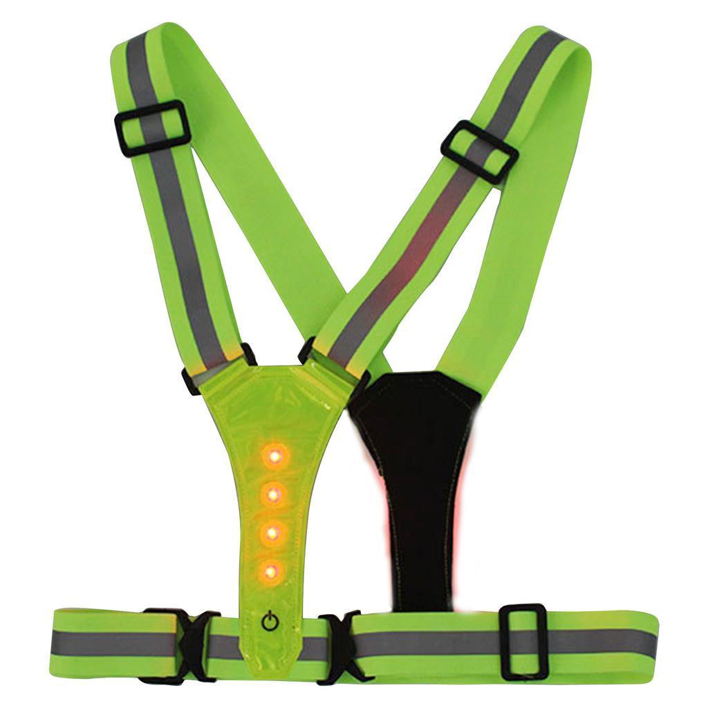 Customized Reflective Vest Visible Adjustable LED Safety Vest for Running