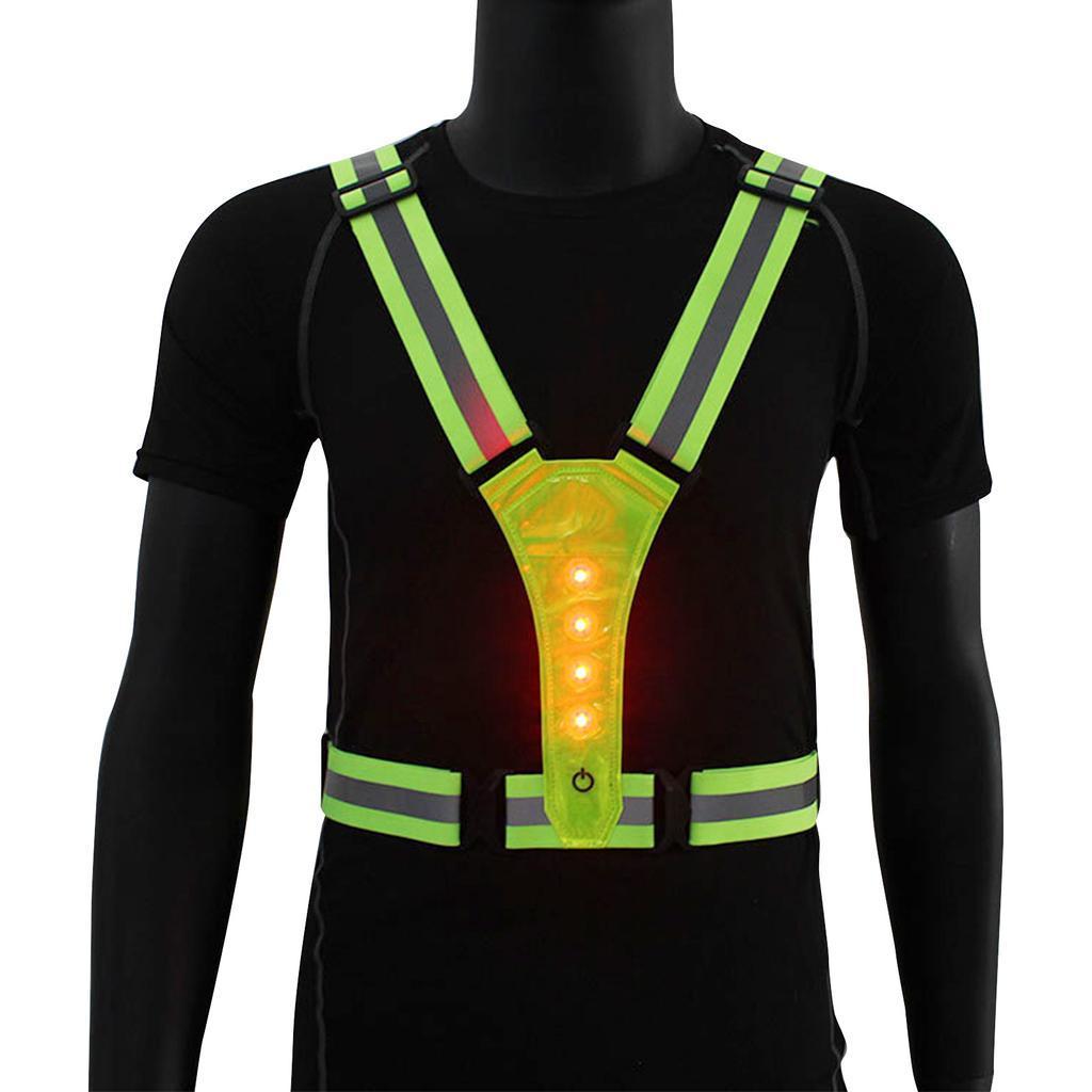 Customized Reflective Vest Visible Adjustable LED Safety Vest for Running