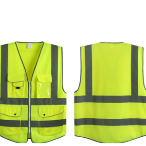 Custom Safty Jackets Safety Vest reflective Visibility Zipper Front Safety Vest with Reflective Strips