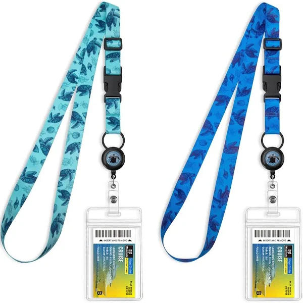 Promotional  Custom printable logo neck retractable id badge reel plastic ID Card Holder  Lanyards