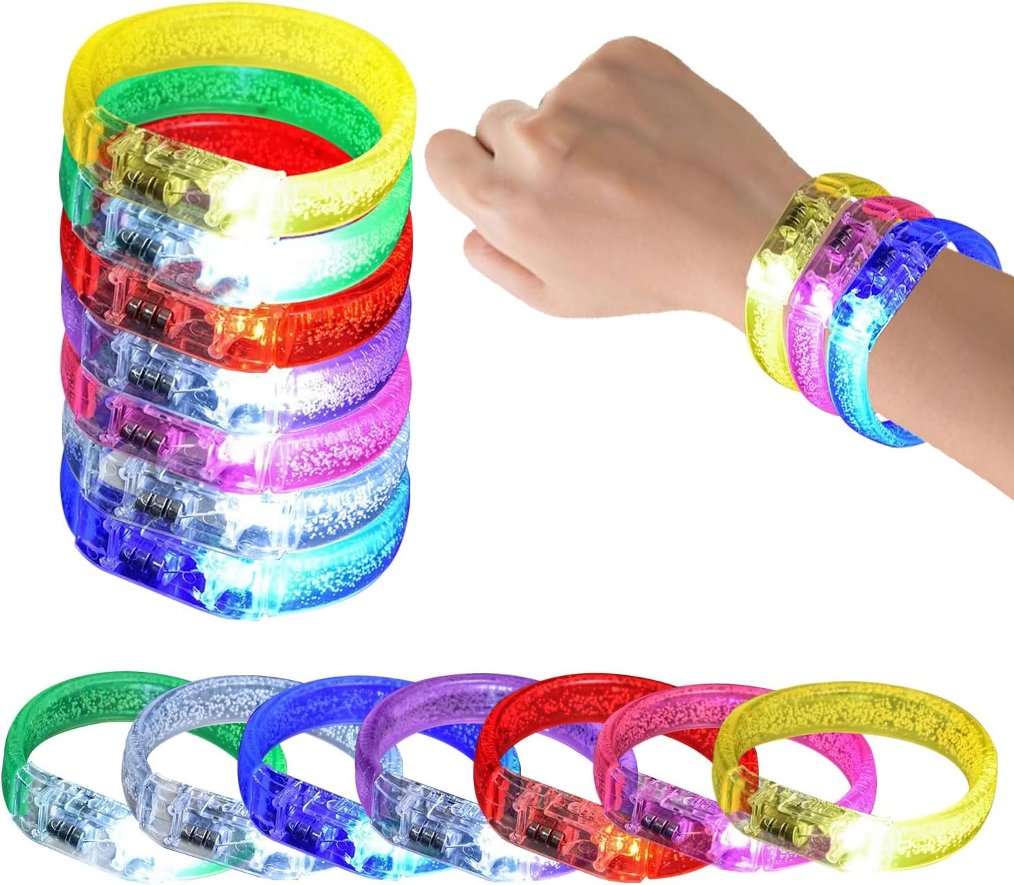 Custom Logo Led Wristbands Concerts Bar Nightclub Wedding Event LED Bracelet Light Up Wristband