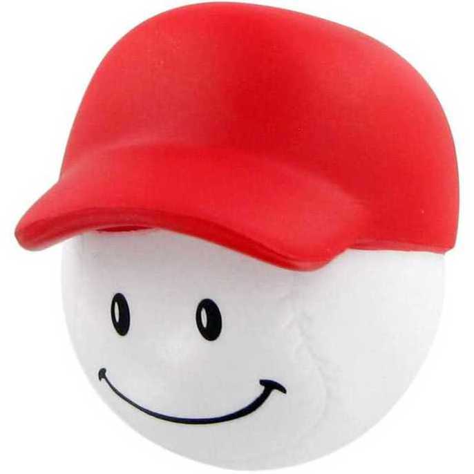 Advertising Baseball Mad Hat Pu Foam Anti Stress Ball Reliever Relief Toy