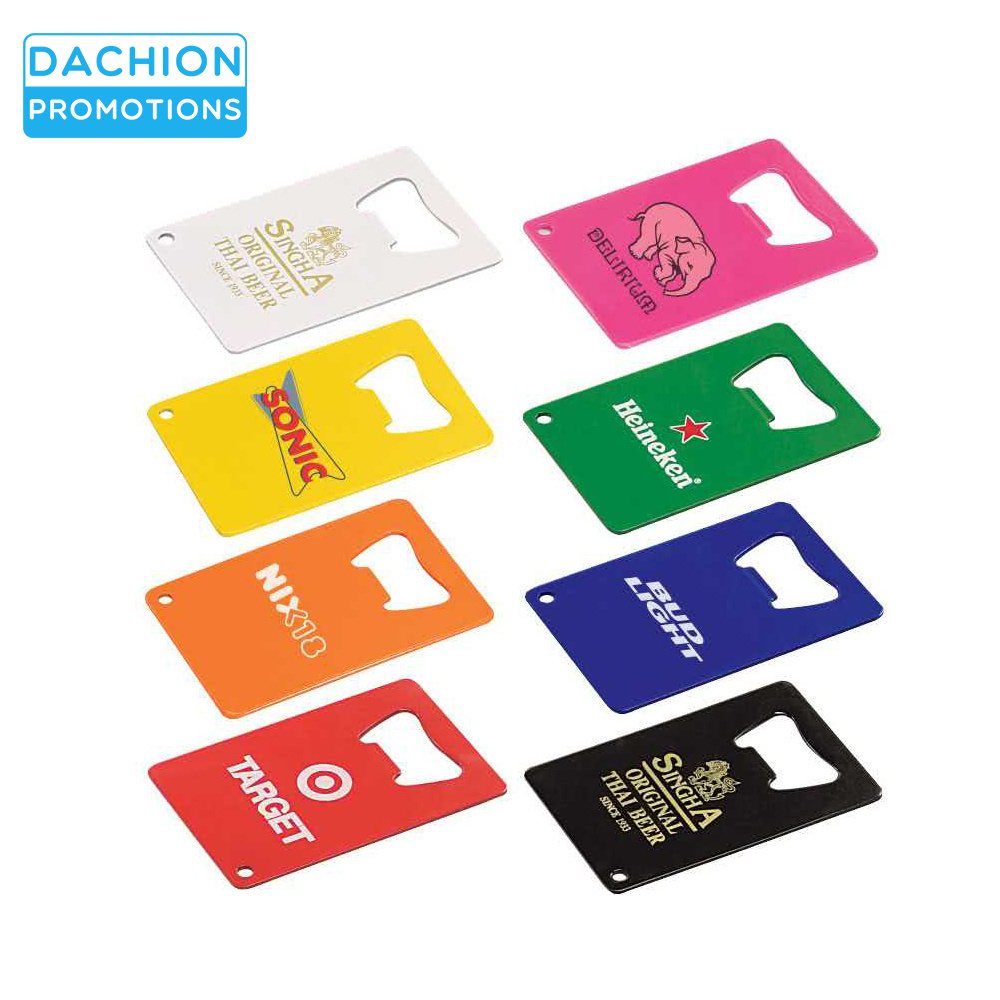 Personalized Credit Card Powder Coated Bottle Opener Sublimation Blanks Coated Custom Stainless Steel Bottle Openers