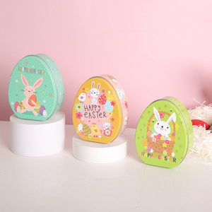 Factory Egg Shape Easter Tin Box Candy Chocolate Gift Metal Tin Packaging Box for Easter Day