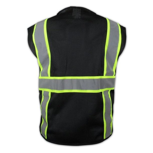 Customized Logo Black Two Tones Reflective Safety Vest