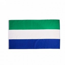 blue white green flag High Quality Polyester Hand held White Red Custom Stick Flags