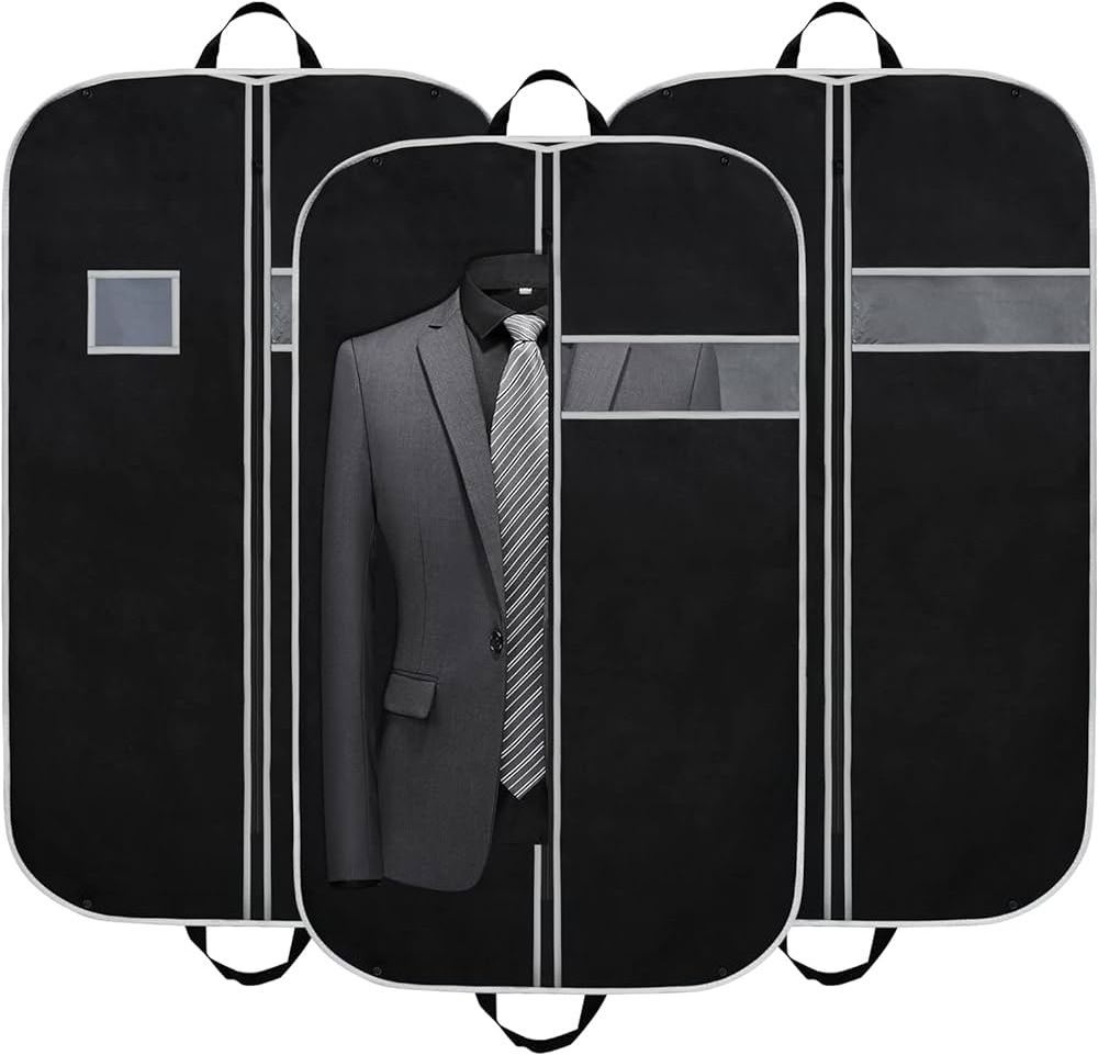 High-end luxury custom non woven garment bag breathable suit cover bag