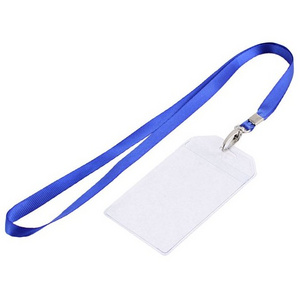 Custom Adjustable Plain Sublimation Polyester Nylon PVC Phone Card Woven Lanyards Work Club Student Lanyard with Clip Logo