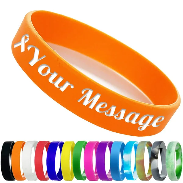 Personalized Custom  Embossed Dual Layer Silicone Election Wristband personalised Logo Printing Layer Silicon Wristband