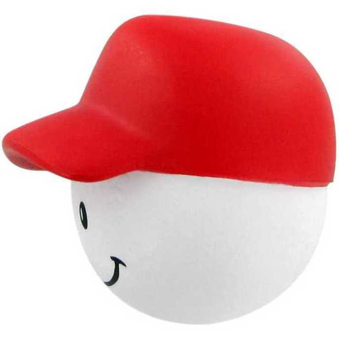 Advertising Baseball Mad Hat Pu Foam Anti Stress Ball Reliever Relief Toy